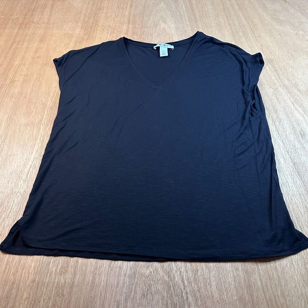 White House Black Market Black Sleeveless Tee Womens Medium Fitted